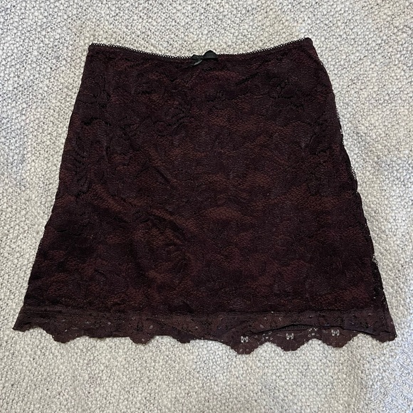 Urban Outfitters Dresses & Skirts - Urban Outfitters Brown Mini Lace Skirt